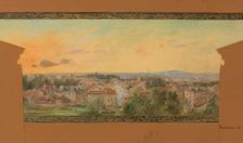 Sketch for the reception hall at the town hall of Vanves: Panorama of Vanves, 1902. Creator: Pierre Vauthier