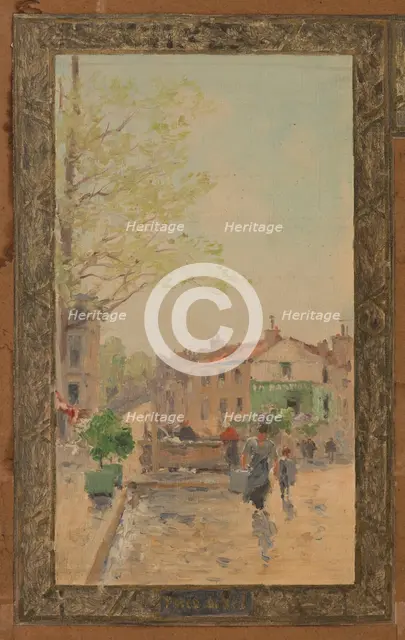 Sketch for the reception hall at the town hall of Vanves: Views of Vanves, 1902. Creator: Pierre Vauthier.