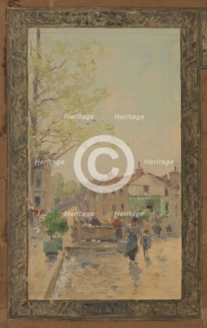 Sketch for the reception hall at the town hall of Vanves: Views of Vanves, 1902. Creator: Pierre Vauthier.