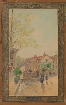 Sketch for the reception hall at the town hall of Vanves: Views of Vanves, 1902. Creator: Pierre Vauthier