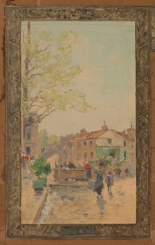 Sketch for the reception hall at the town hall of Vanves: Views of Vanves, 1902. Creator: Pierre Vauthier