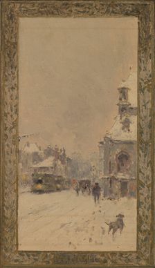 Sketch for the reception hall at the town hall of Vanves: Views of Vanves, 1902. Creator: Pierre Vauthier