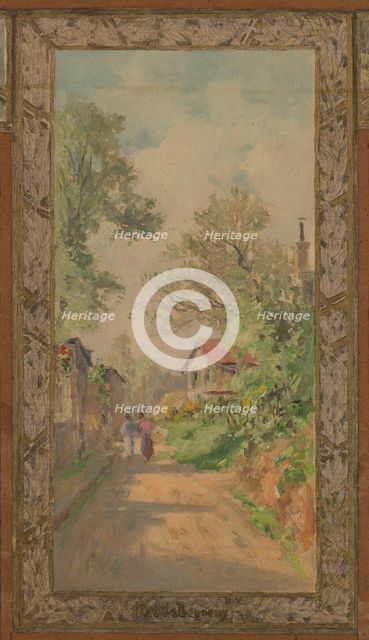 Sketch for the reception hall at the town hall of Vanves: Views of Vanves, 1902. Creator: Pierre Vauthier.
