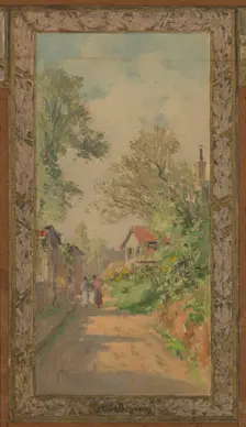 Sketch for the reception hall at the town hall of Vanves: Views of Vanves, 1902. Creator: Pierre Vauthier