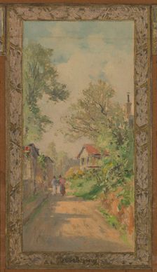 Sketch for the reception hall at the town hall of Vanves: Views of Vanves, 1902. Creator: Pierre Vauthier