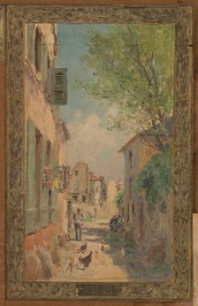 Sketch for the reception hall at the town hall of Vanves: Views of Vanves, 1902. Creator: Pierre Vauthier