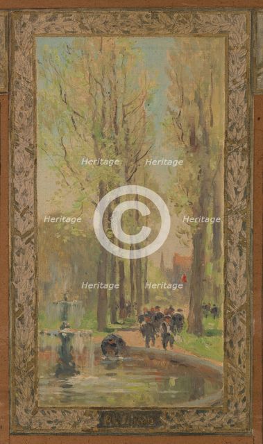 Sketch for the reception hall at the town hall of Vanves: Views of Vanves, 1902. Creator: Pierre Vauthier.