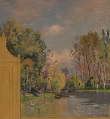 Sketch for the reception hall at the town hall of Vincennes: Views of Vincennes, 1898. Creator: Paul Leon Felix Schmitt