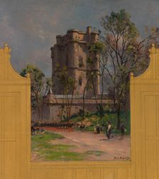 Sketch for the reception hall at the town hall of Vincennes: Views of Vincennes, 1898. Creator: Paul Leon Felix Schmitt
