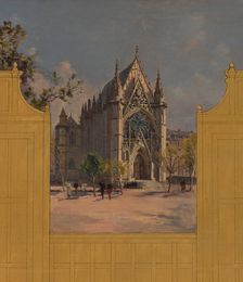 Sketch for the reception hall at the town hall of Vincennes: Views of Vincennes, 1898. Creator: Paul Leon Felix Schmitt