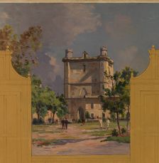 Sketch for the reception hall at the town hall of Vincennes: Views of Vincennes, 1898. Creator: Paul Leon Felix Schmitt