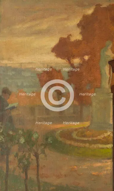 Sketch for the reception hall in the town hall of Vanves: Surroundings of Vanves, 1902. Creator: Jean Joseph Enders.