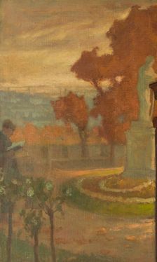 Sketch for the reception hall in the town hall of Vanves: Surroundings of Vanves, 1902. Creator: Jean Joseph Enders