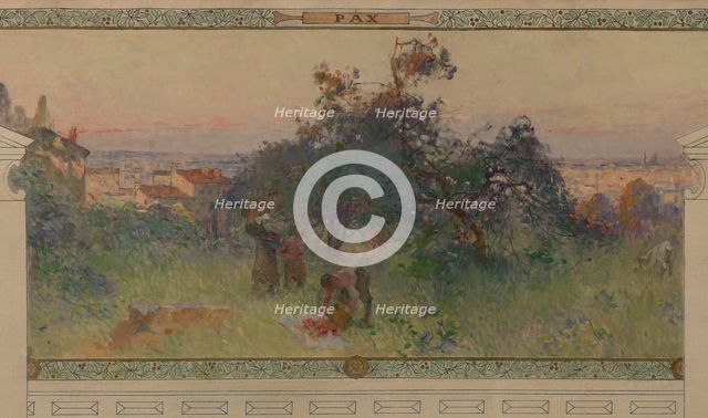 Sketch for the reception hall in the town hall of Vanves: Peace, between 1902 and 1903. Creator: Henri Gaston Darien.