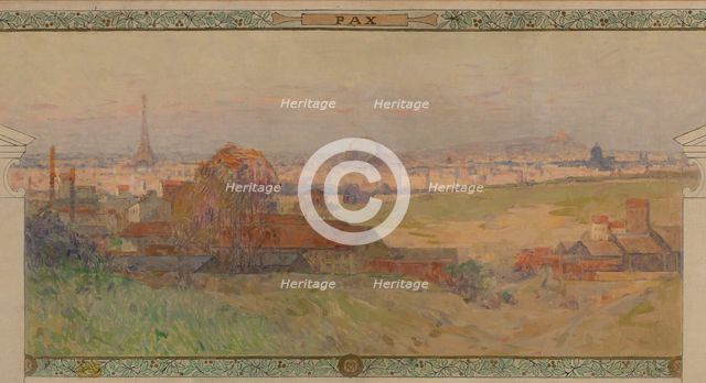 Sketch for the reception hall in the town hall of Vanves: Peace, between 1902 and 1903. Creator: Henri Gaston Darien.