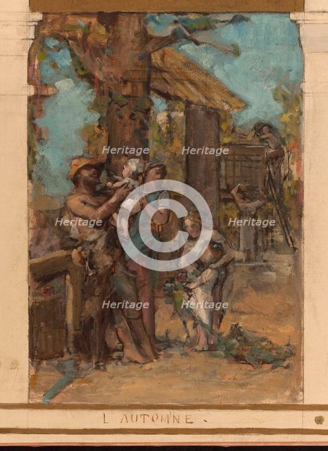 Sketch for the reception hall of the town hall in the 4th arrondissement: Autumn. Winter..., 1884. Creator: Leon Francois Comerre.