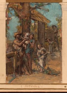 Sketch for the reception hall of the town hall in the 4th arrondissement: Autumn. Winter..., 1884. Creator: Leon Francois Comerre