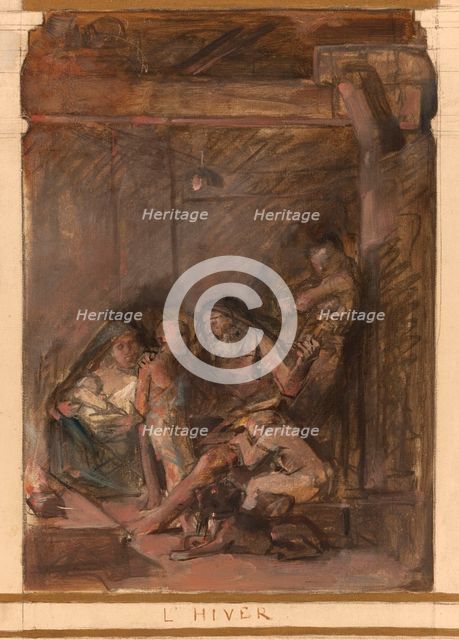 Sketch for the reception hall of the town hall in the 4th arrondissement: Autumn. Winter..., 1884. Creator: Leon Francois Comerre.