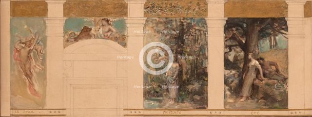 Sketch for the reception hall of the town hall in the 4th arrondissement: Day. Earth. Spring...1884. Creator: Leon Francois Comerre.