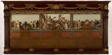 Sketch for the reception hall of the town hall of the 20th arrondissement: Birth, homeland..., 1884. Creator: Jules Didier