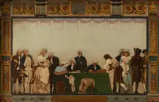 Sketch for the reception hall of the town hall of the 20th arrondissement: Birth, homeland..., 1884. Creator: Jules Didier