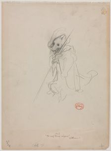 Sketch for "The Wolf Turned Shepherd" (recto) Sketch of Hunting Scene (verso), c. 1868. Creator: Gustave Doré (French, 1832-1883)