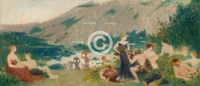 Sketch for the town hall of Bagnolet (Seine-Saint-Denis): Autumn, 1893. Creator: Henri Rachou.