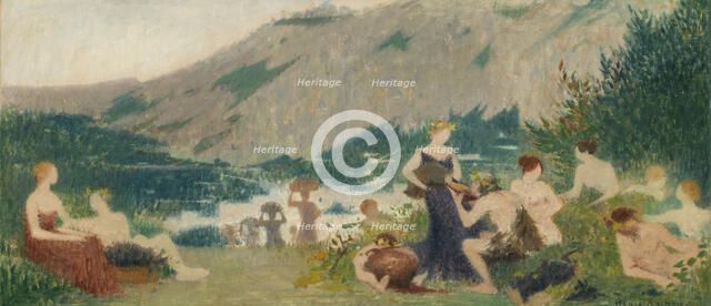 Sketch for the town hall of Bagnolet (Seine-Saint-Denis): Autumn, 1893. Creator: Henri Rachou.