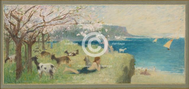 Sketch for the town hall of Bagnolet (Seine-Saint-Denis): Spring, 1893. Creator: Henri Rachou.