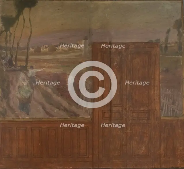 Sketch for the town hall of Créteil, 1898. Creator: Eugene Martial Simas.