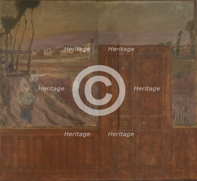 Sketch for the town hall of Créteil, 1898. Creator: Eugene Martial Simas.