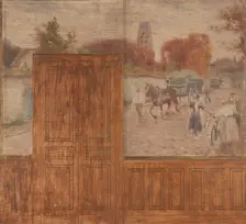 Sketch for the town hall of Créteil, 1898. Creator: Eugene Martial Simas
