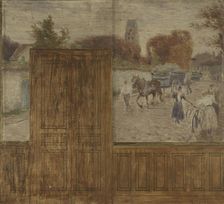 Sketch for the town hall of Créteil, 1898. Creator: Eugene Martial Simas