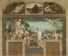 Sketch for the town hall of Saint-Maur-des-Fosses: Virtues opposing Vices (Marriage - Hope), 1883. Creator: Paul Milliet