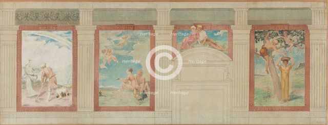 Sketch for the town hall of the 4th arrondissement : March, April, May, June, 1884.  Creator: Paul Milliet.