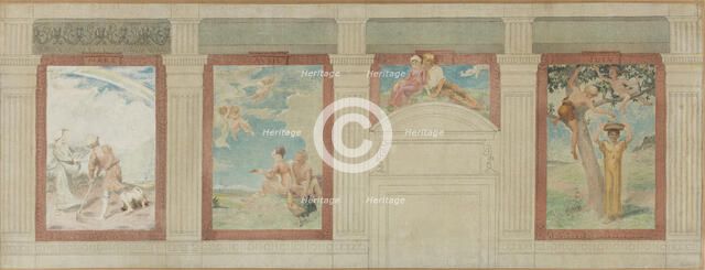 Sketch for the town hall of the 4th arrondissement : March, April, May, June, 1884.  Creator: Paul Milliet.