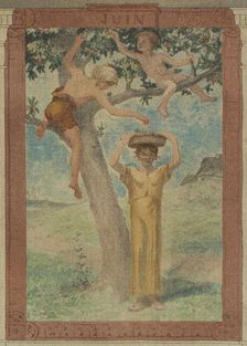 Sketch for the town hall of the 4th arrondissement, the month of June, 1884. Creator: Paul Milliet