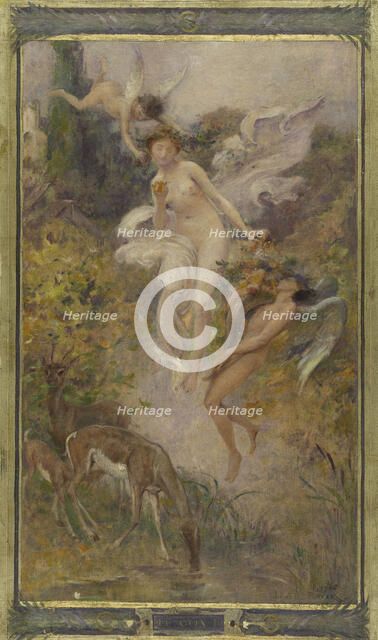 Sketch for the town hall of the 10th arrondissement of Paris: Taste, 1906. Creator: Lionel Noel Royer.