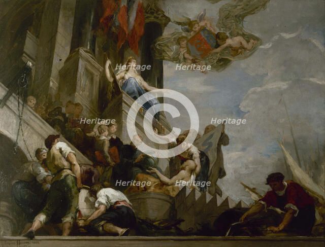 Sketch for the town hall of the 12th arrondissement, Paris: Industries, c.1880.  Creator: Eugène Romain Thirion.