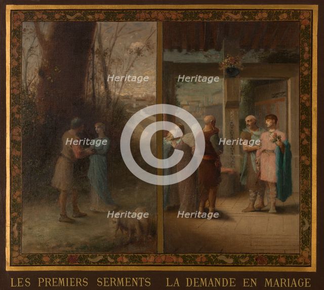 Sketch for the town hall of the 19th arrondissement of the City of Paris:Evocations of marriage,1880 Creator: Emile Levy.