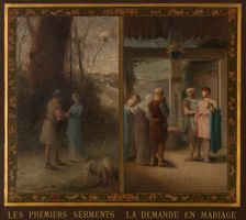 Sketch for the town hall of the 19th arrondissement of the City of Paris:Evocations of marriage,1880 Creator: Emile Levy