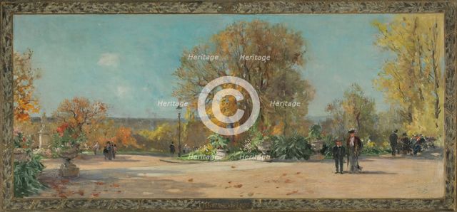 Sketch for the town hall of Vanves: Terrace of the Lycee Michelet, 1902. Creator: Pierre Vauthier.
