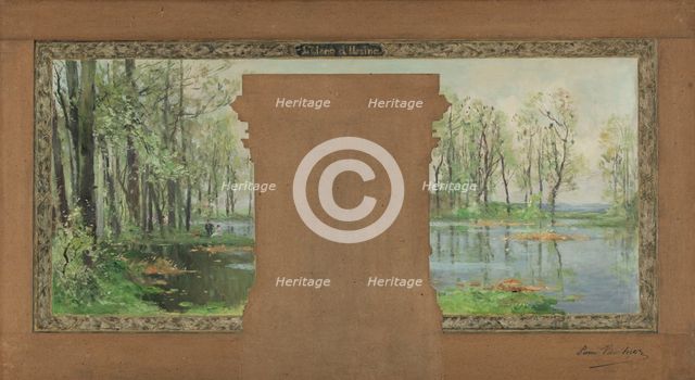 Sketch for the town hall of Vanves: The pond of Ursine, 1902. Creator: Pierre Vauthier.