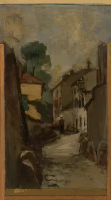 Sketch for the town hall of Vanves. Views of Vanves with the Church of Vanves, 1902. Creator: Paul Leon Felix Schmitt