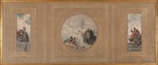 Sketch for the town hall at Pantin : The Future; Hardy Pantin! Onwards!. Hope. Past Glory, 1886. Creator: Francois Schommer