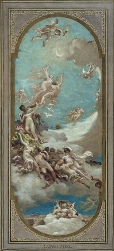 Sketch for the town hall at Saint-Maur-des-Fossés : Honeymoon, 1883. Creator: Paul Milliet