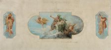 Sketch for the town hall in Asnieres: Allegory of the Arts (ceiling of reception hall), c1900-1903. Creator: Henri Courselles-Dumont