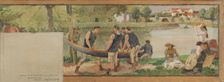 Sketch for the town hall in Saint-Maurice: Landscape. Banks of the Marne..., between 1890 and 1892. Creator: Edmond Debon