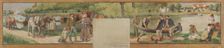 Sketch for the town hall in Saint-Maurice: Landscape. Banks of the Marne..., between 1890 and 1892. Creator: Edmond Debon
