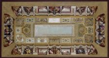 Sketch for the vault of the Palais Rose staircase, 1896, 1896. Creator: Hector d Espouy